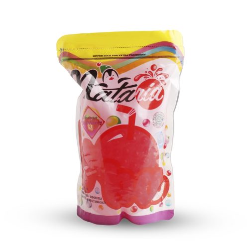 7 popping boba strawberry tanara drink Popping Boba Strawberry