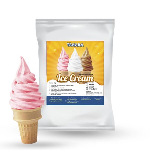 ice cream tanara powder drink strawberry Bubuk Es Krim Strawberry